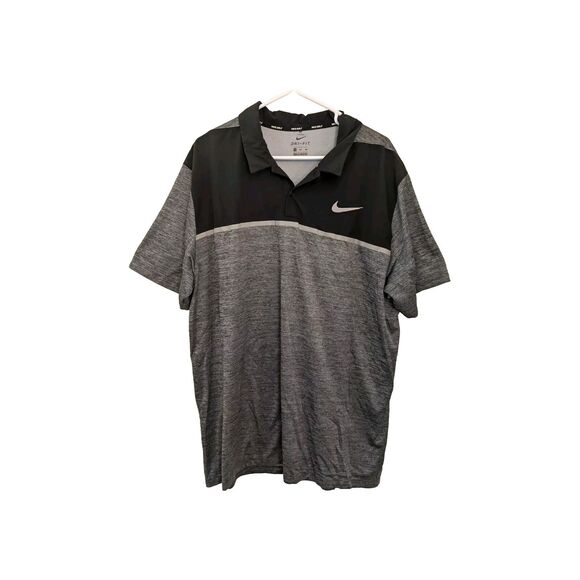 Nike Other - Nike Golf Men's Polo Short Sleeve Size XXL Gray Black Accents Golfing.